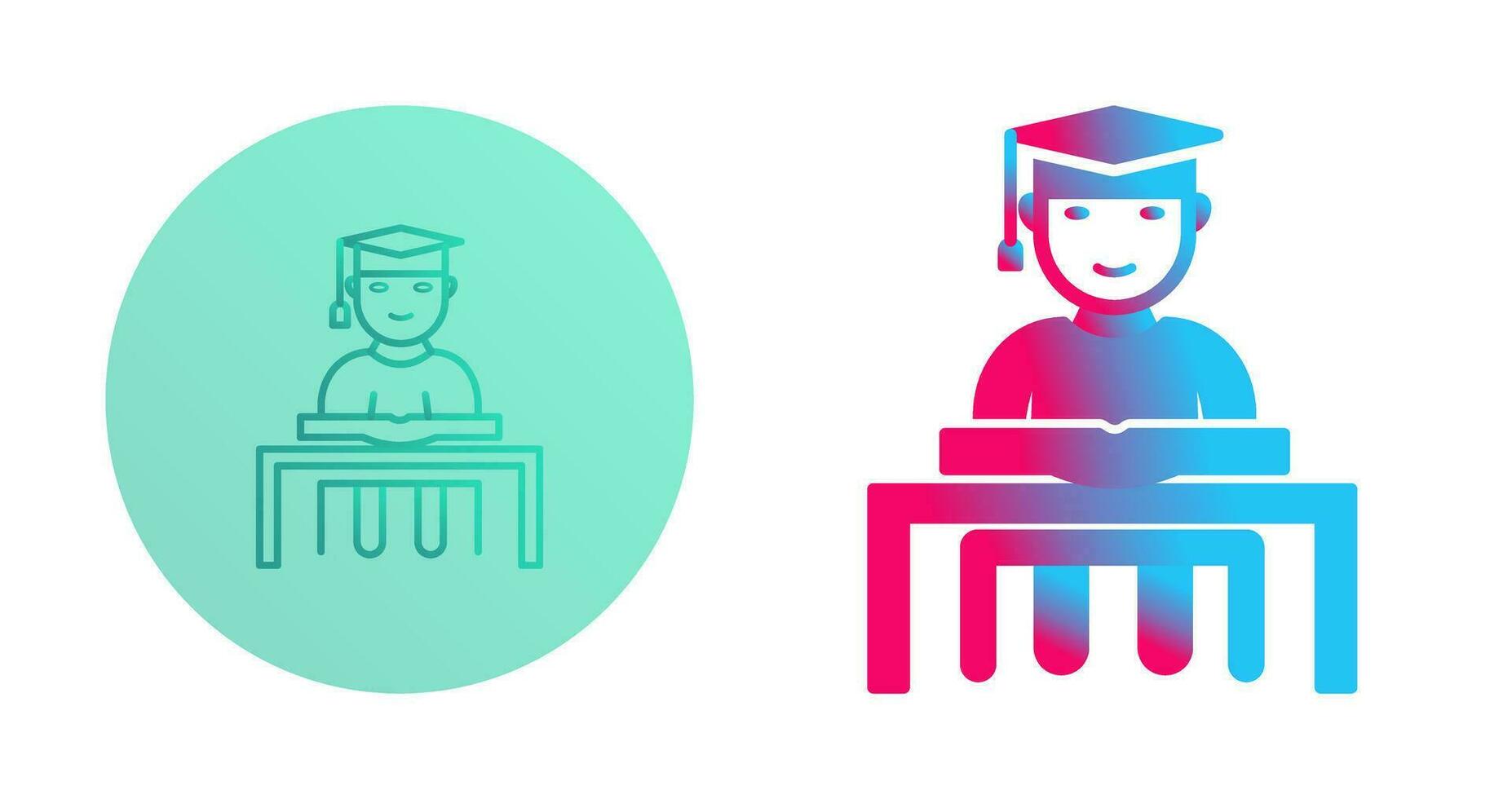 Unique Studying on Desk Vector Icon