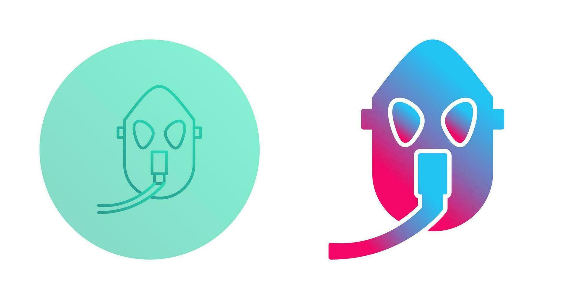 Unique Oxygen Mask Vector Icon