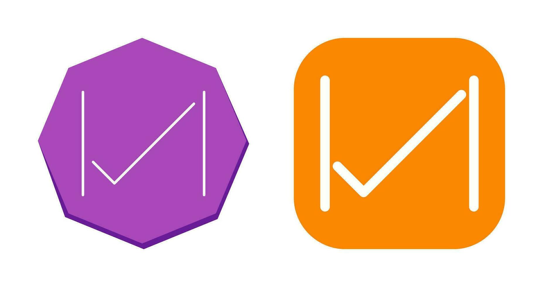 Unique Tick Vector Icon