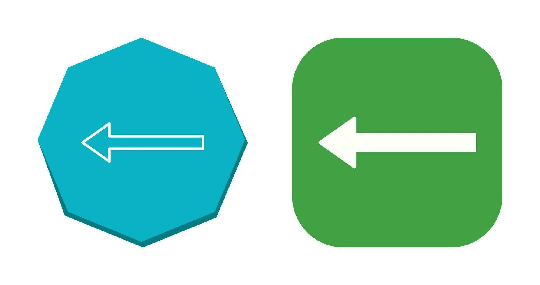 Unique Left Arrow Vector Icon