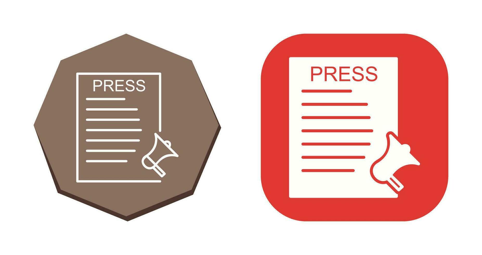 Unique Press Releases Vector Icon