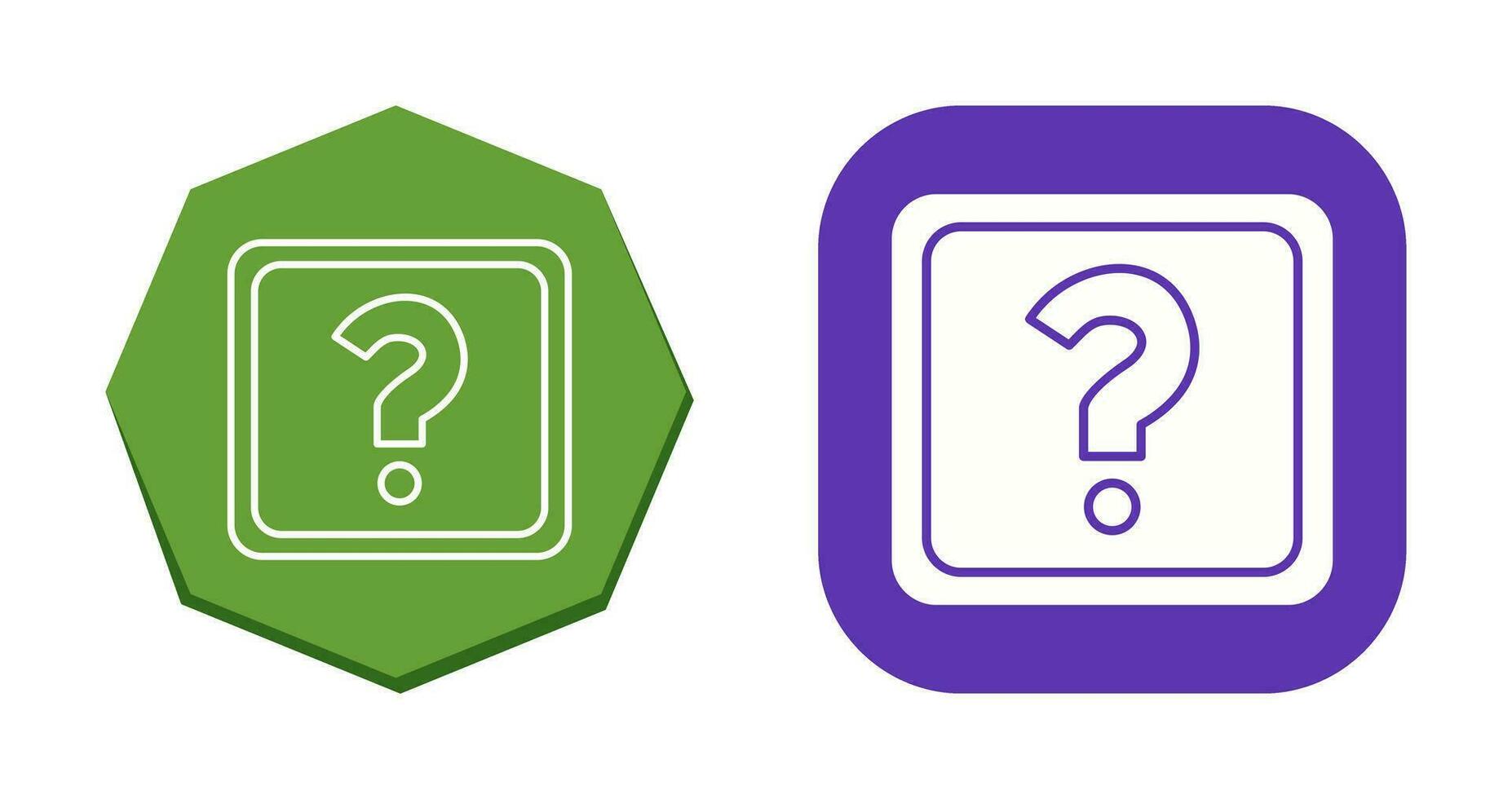 Unique Question Mark Vector Icon