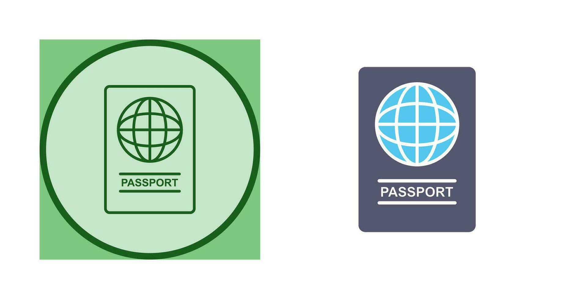 icono de vector de pasaporte