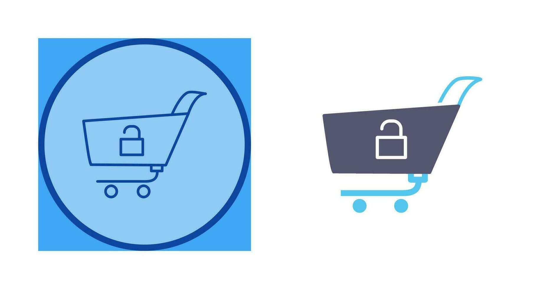Unique Unlock Cart Vector Icon