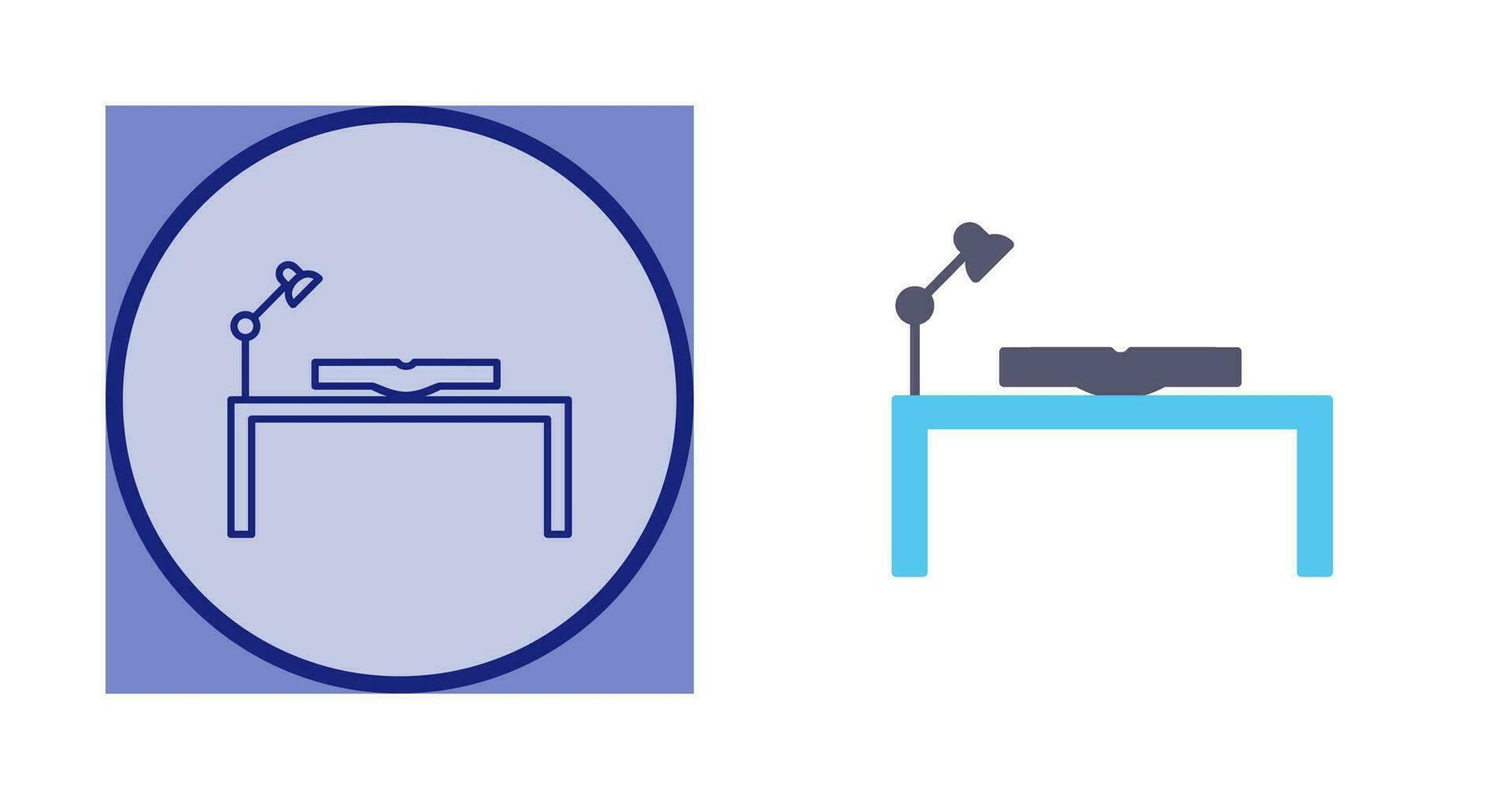 Unique Study Desk Vector Icon