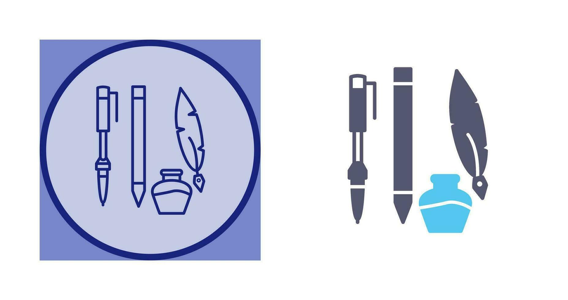 Unique Writing Equipment Vector Icon