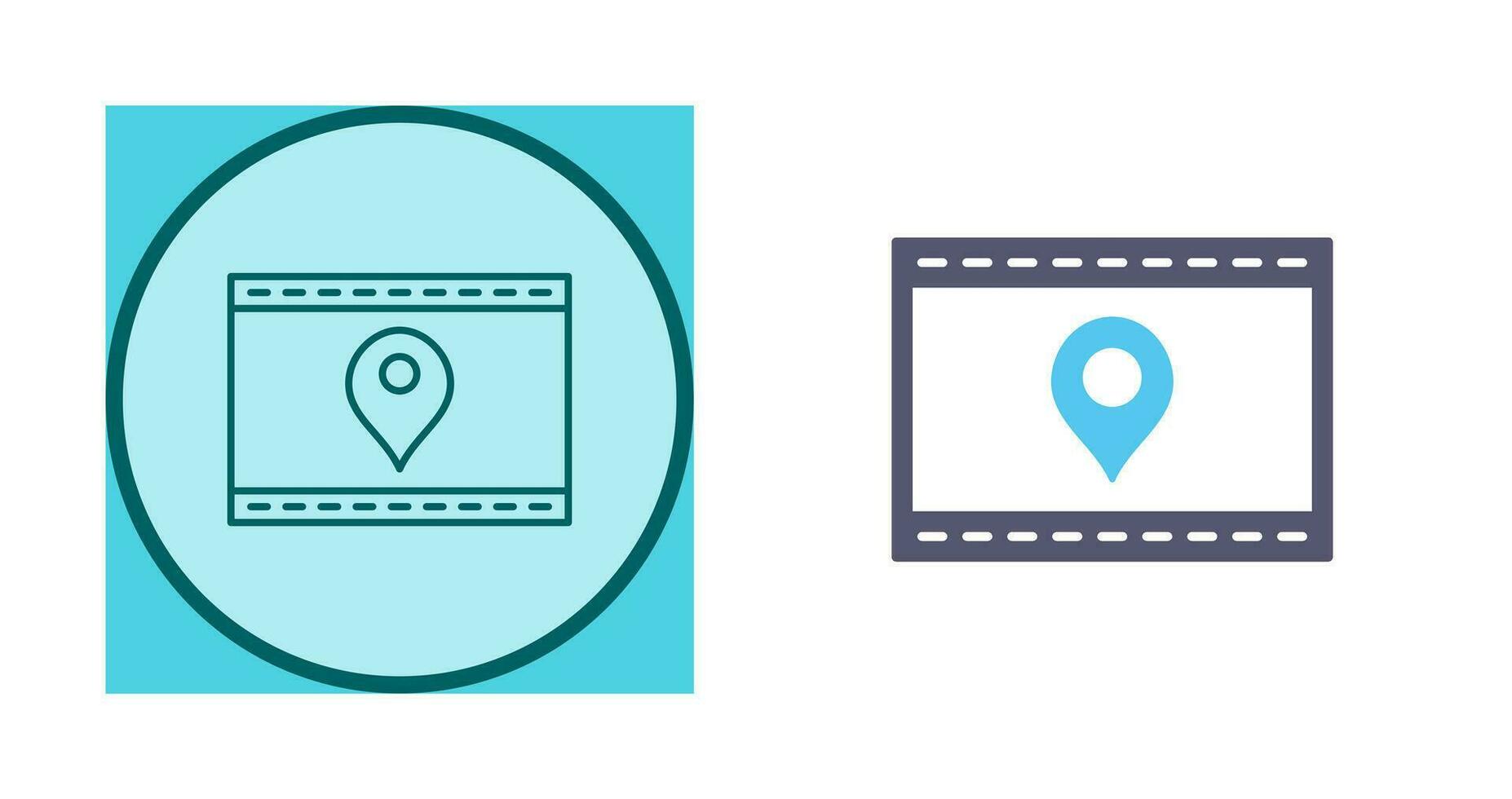 Unique Location Web Advertising Vector Icon