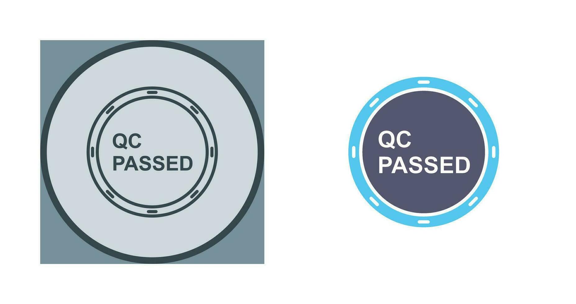 Unique QC Passed Vector Icon