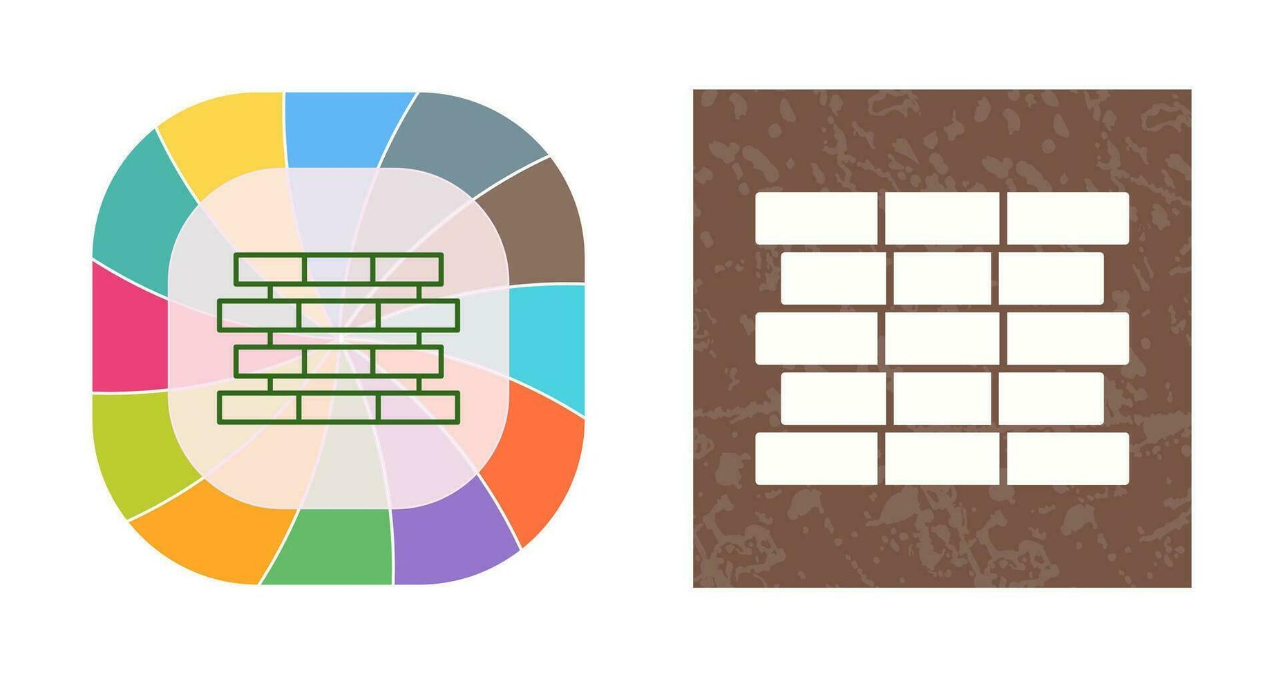 Unique Bricks Vector Icon