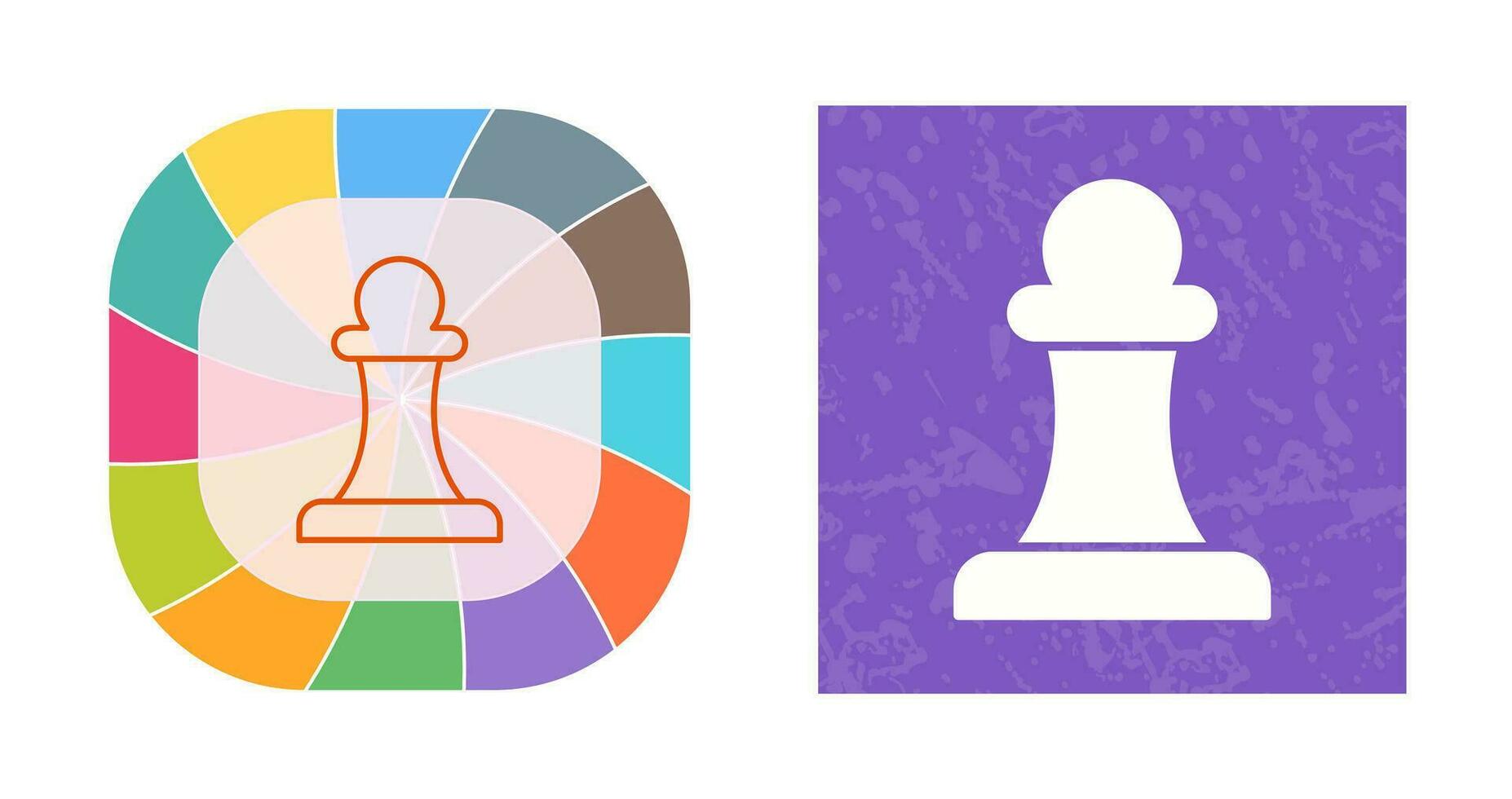 Unique Pawn Vector Icon
