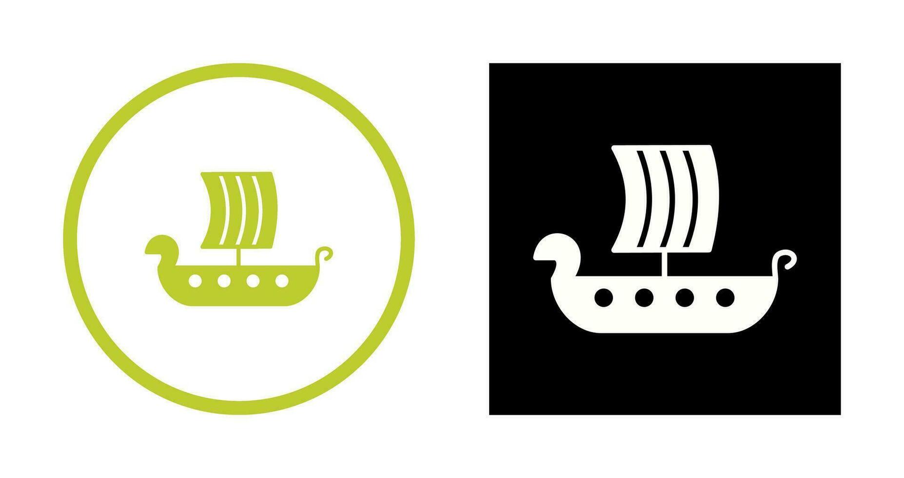 Viking Ship Vector Icon