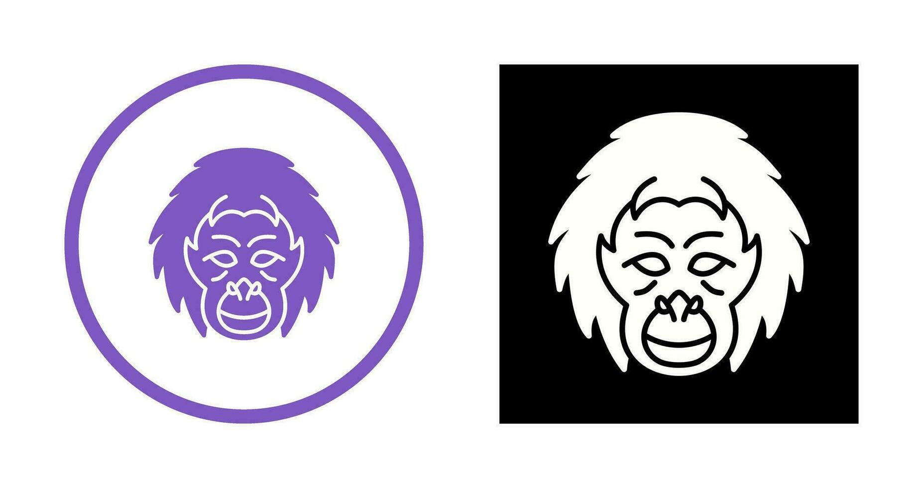 Orangutan Vector Icon