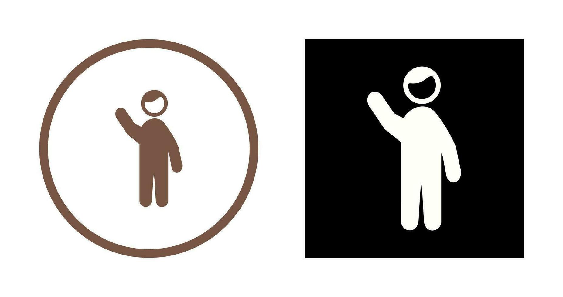 Waving to people Vector Icon