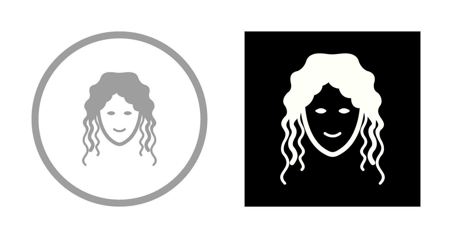 icono de vector de pelo rizado