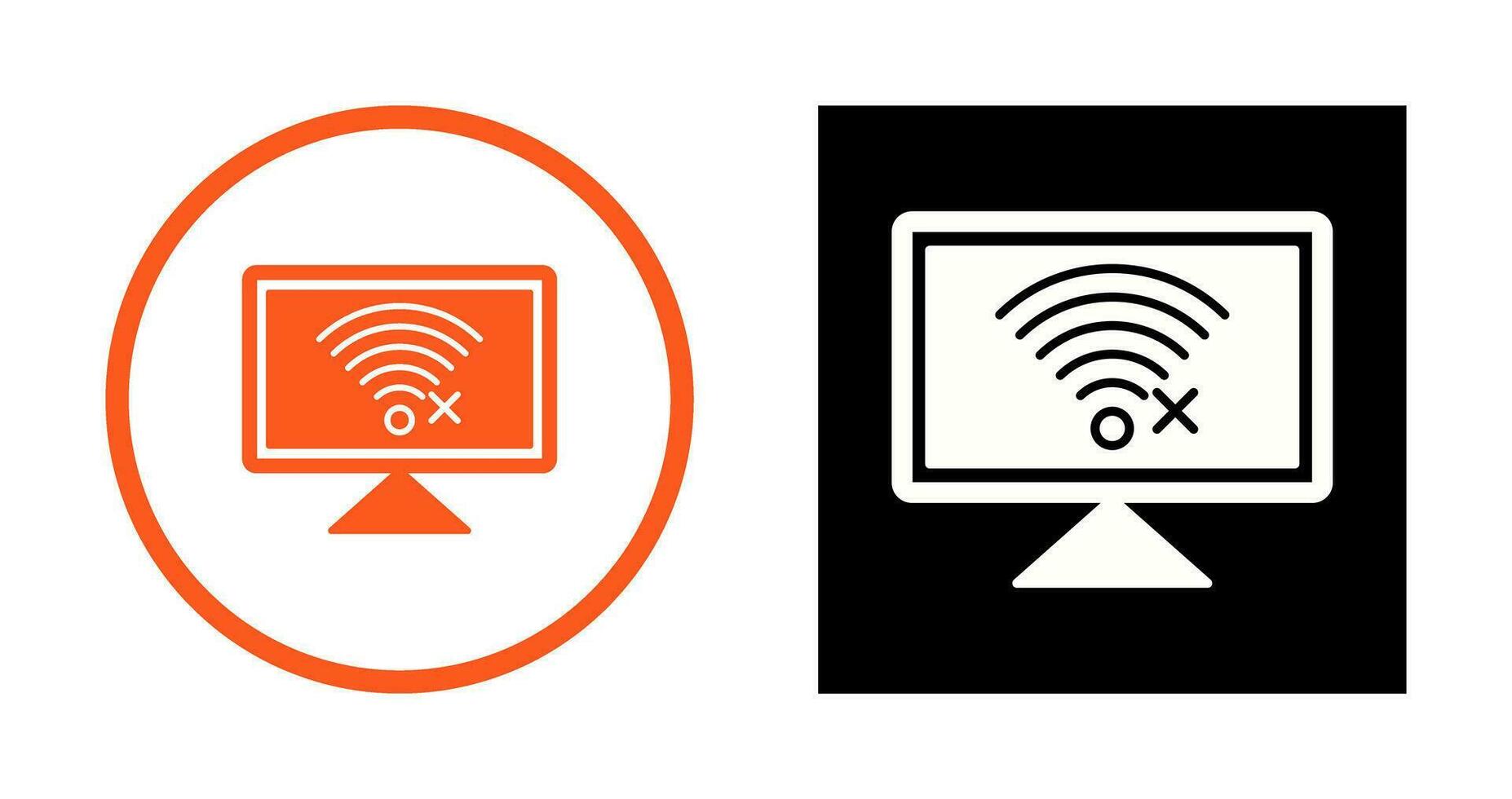 Disconnected Network Vector Icon