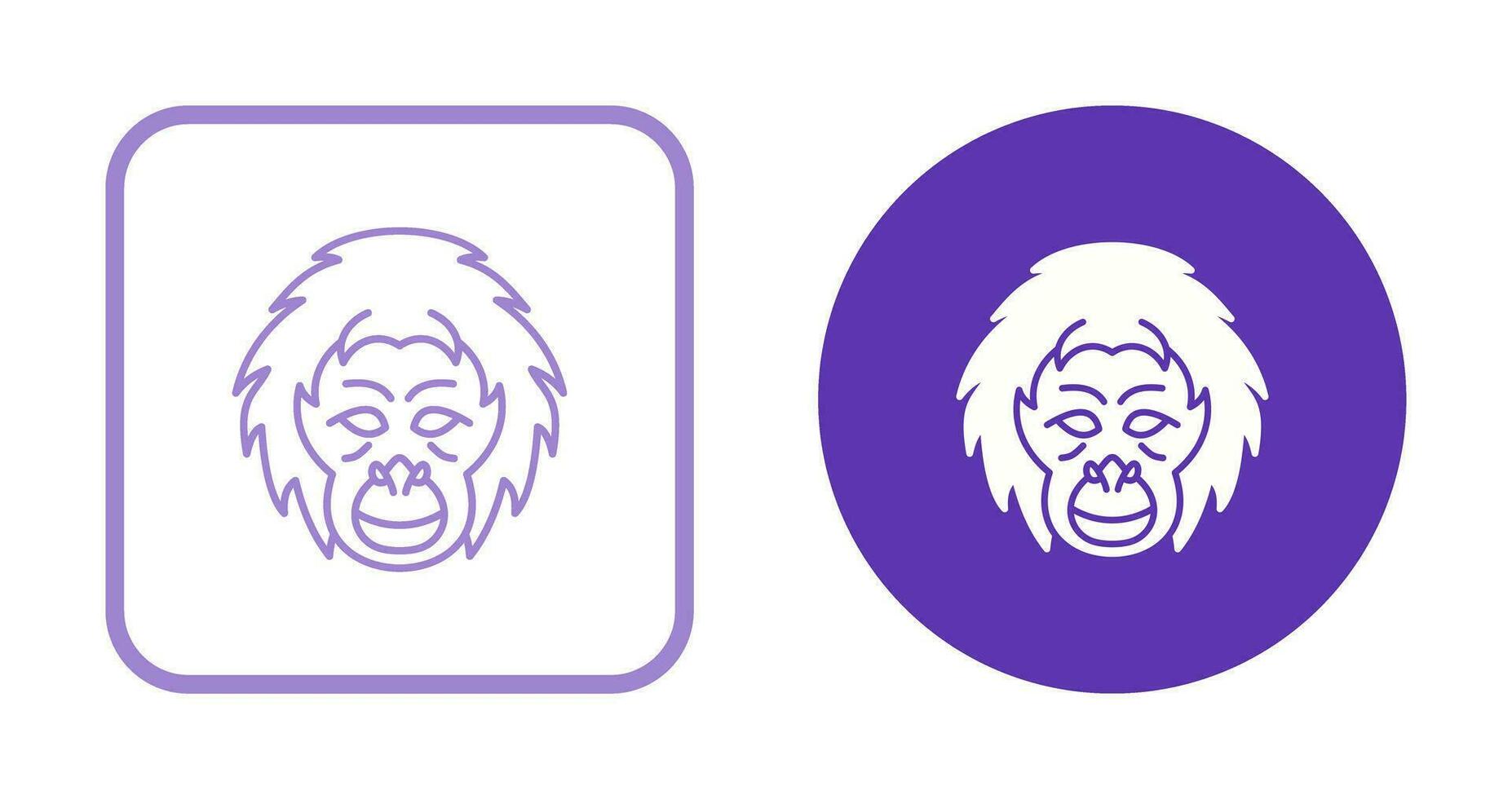 Orangutan Vector Icon