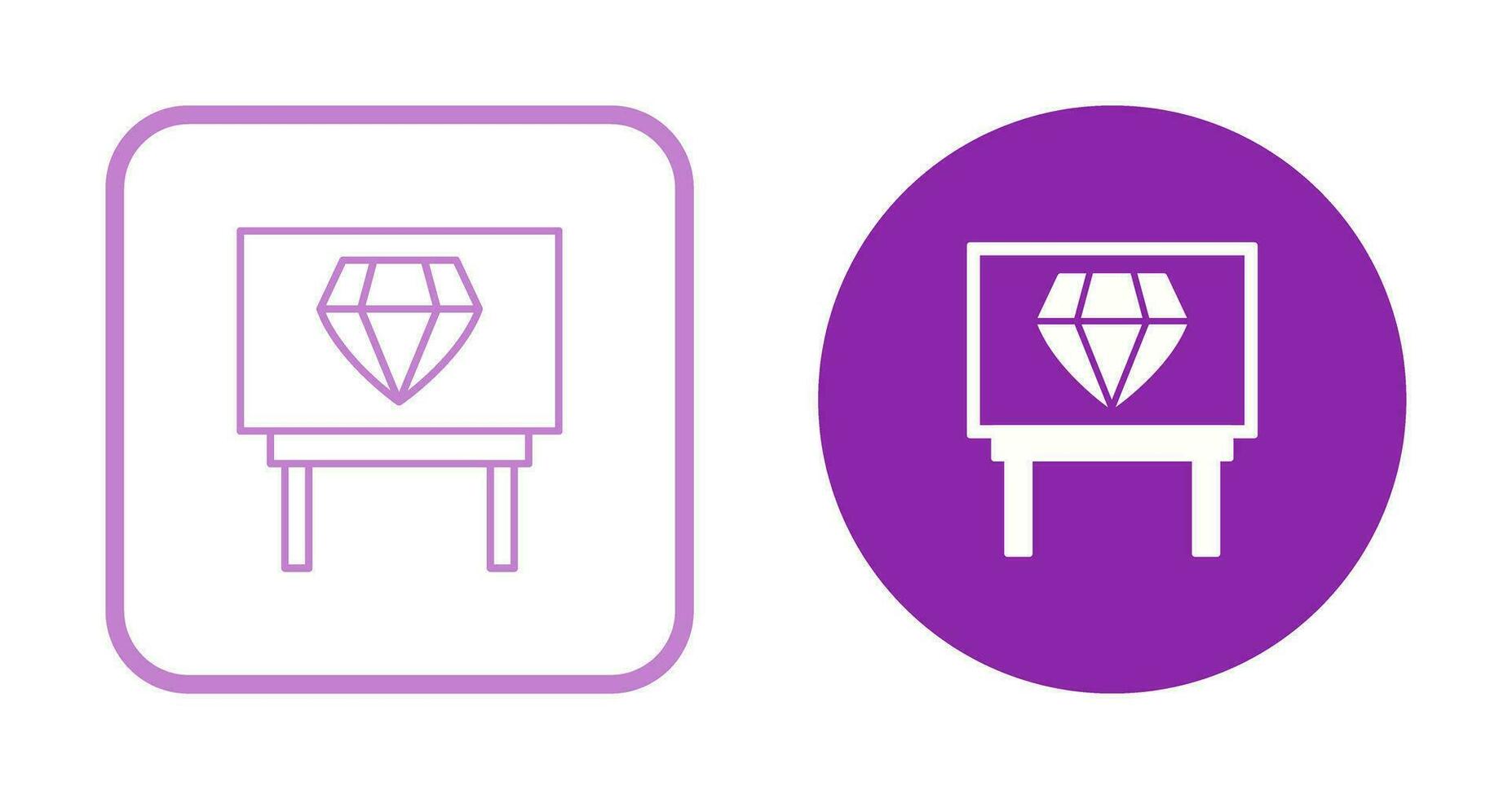 Diamond Exhibit Vector Icon