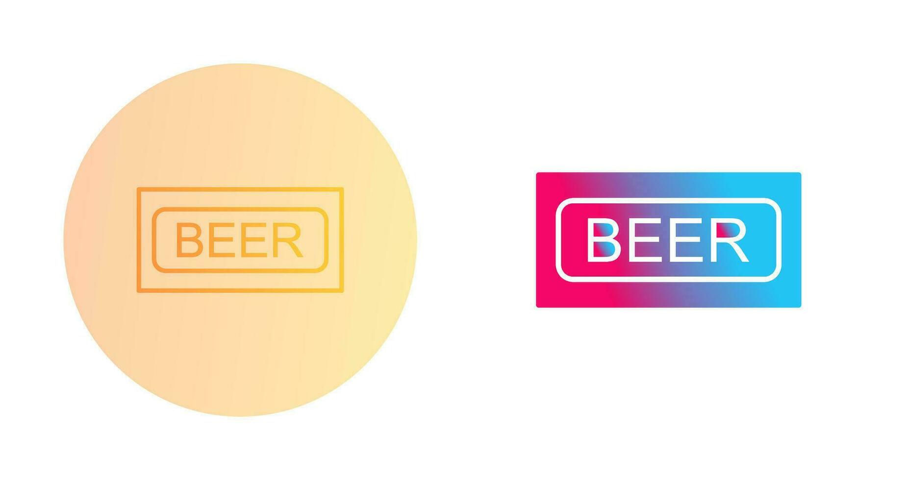 icono de vector de signo de cerveza