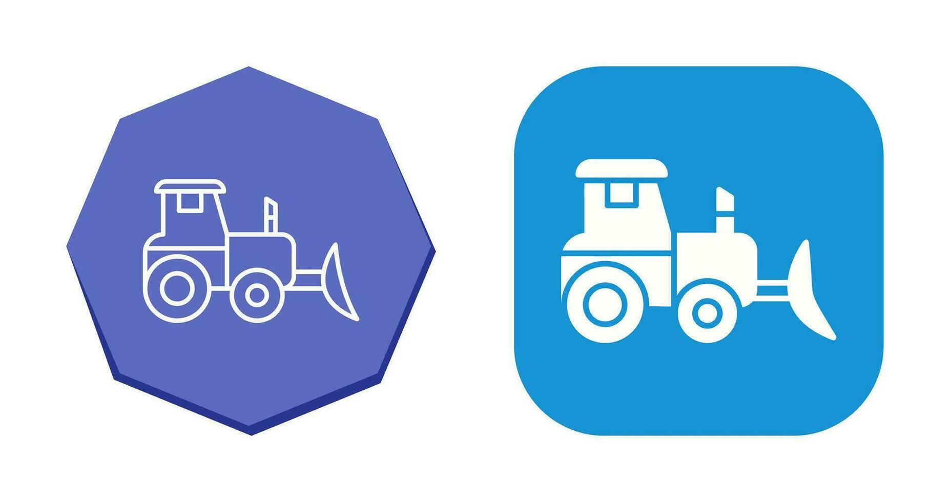 Industrial Tractor Vector Icon