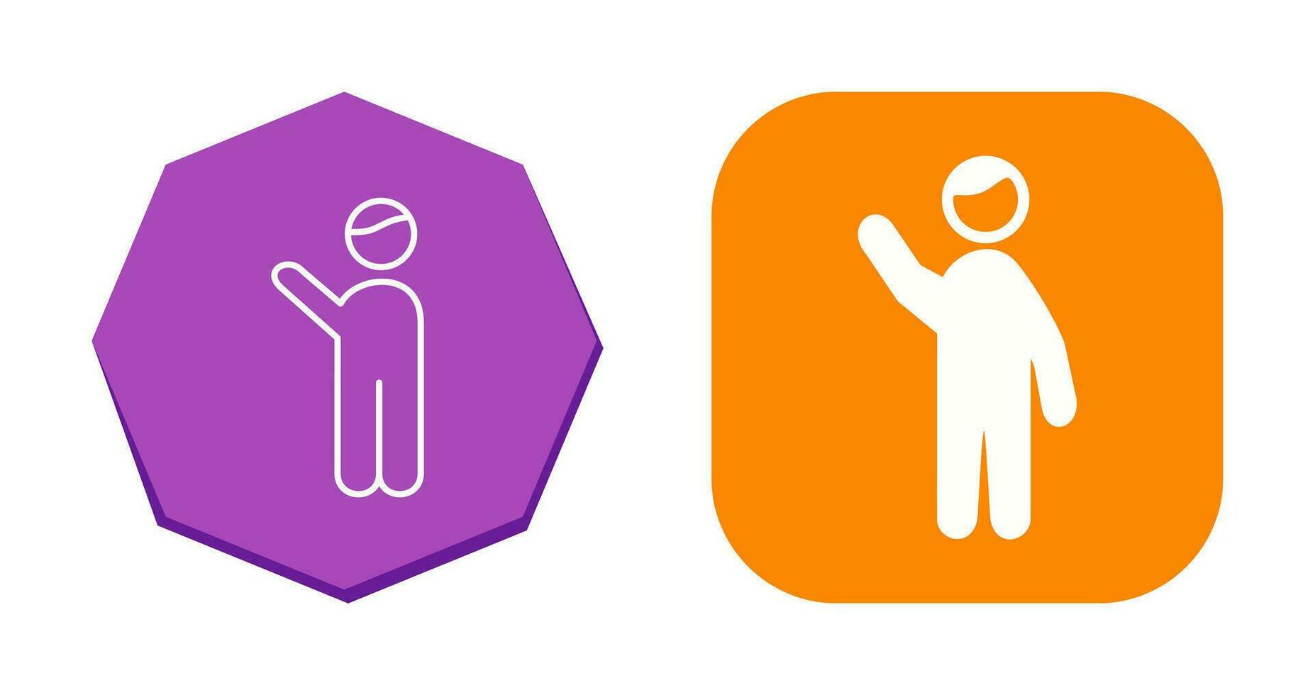 Waving to people Vector Icon