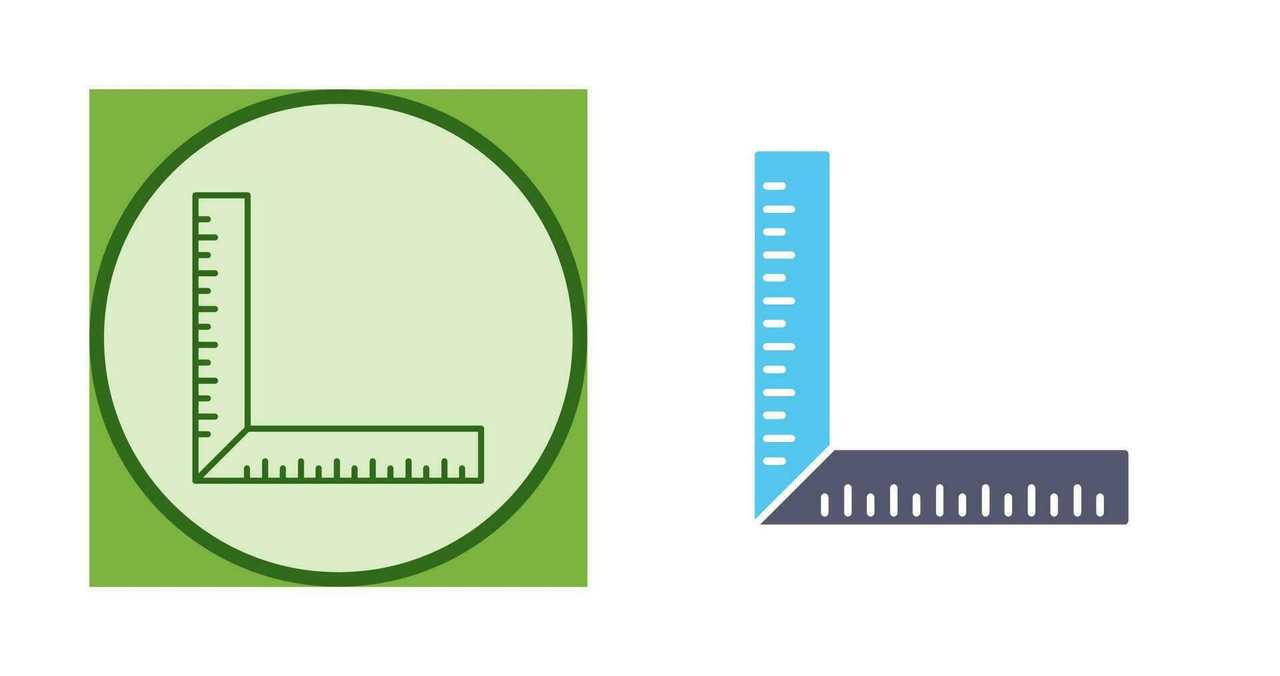 icono de vector de regla cuadrada