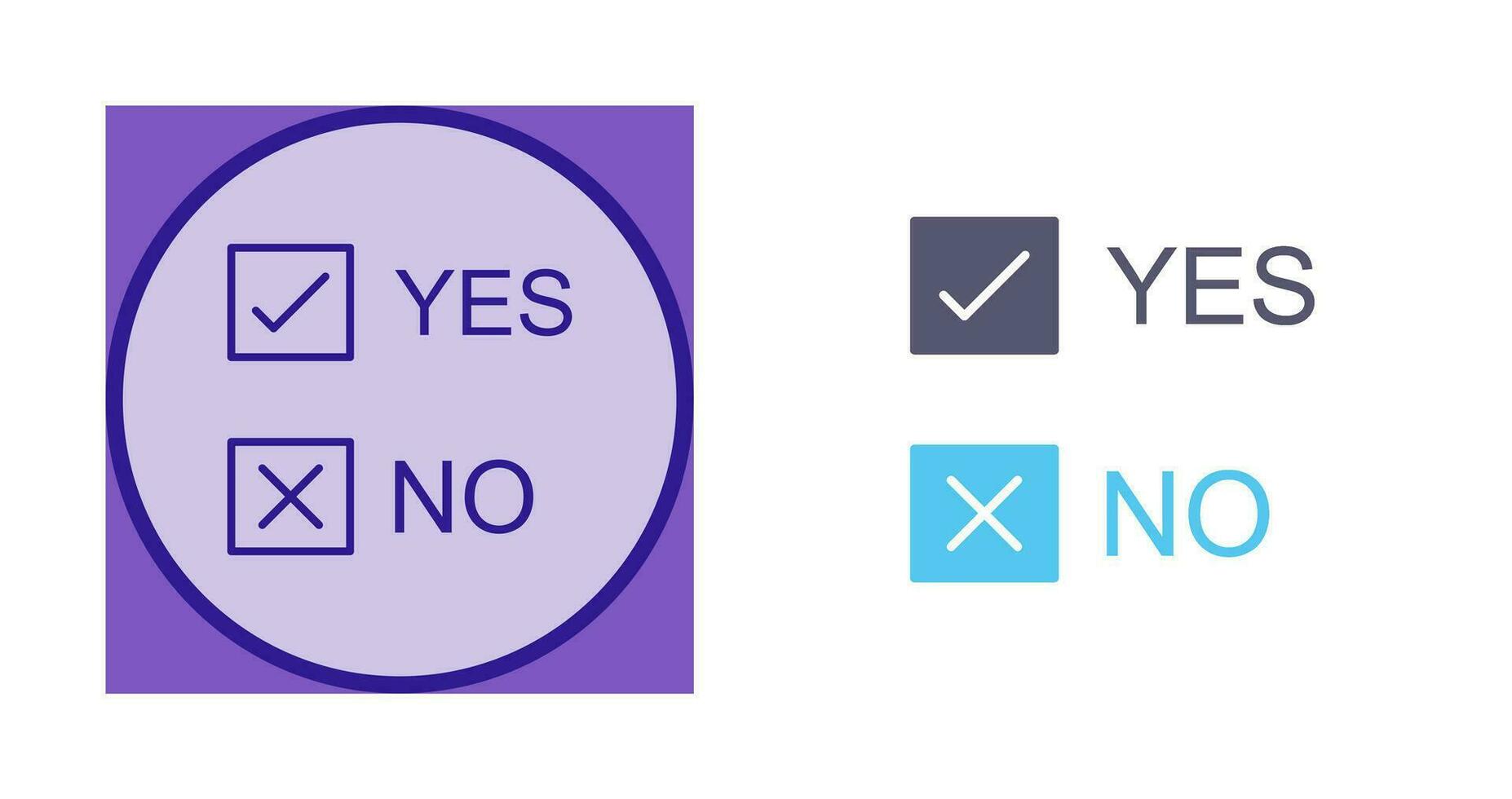 Yes No Option Vector Icon