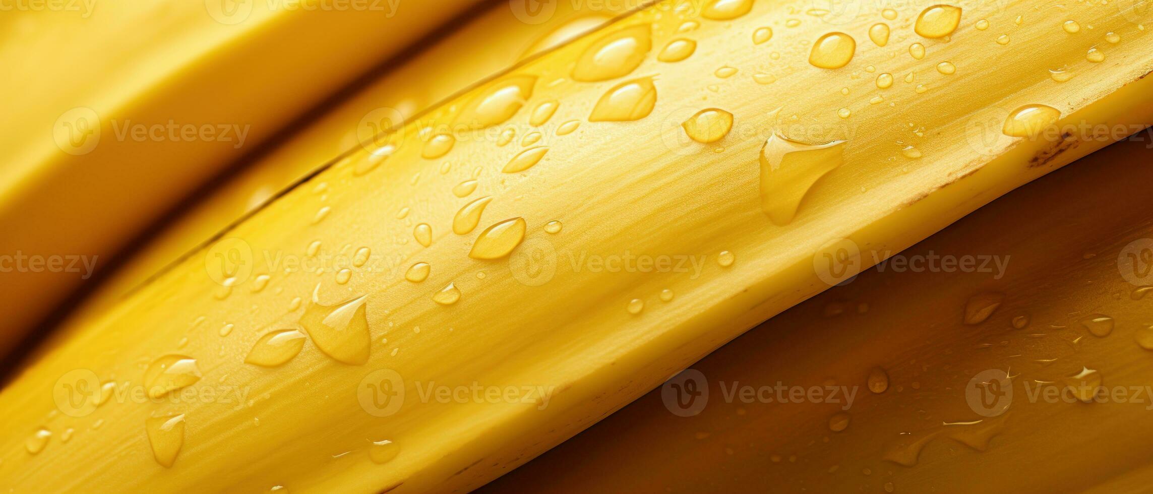 Close-up view of a ripe banana skin. AI Generative photo