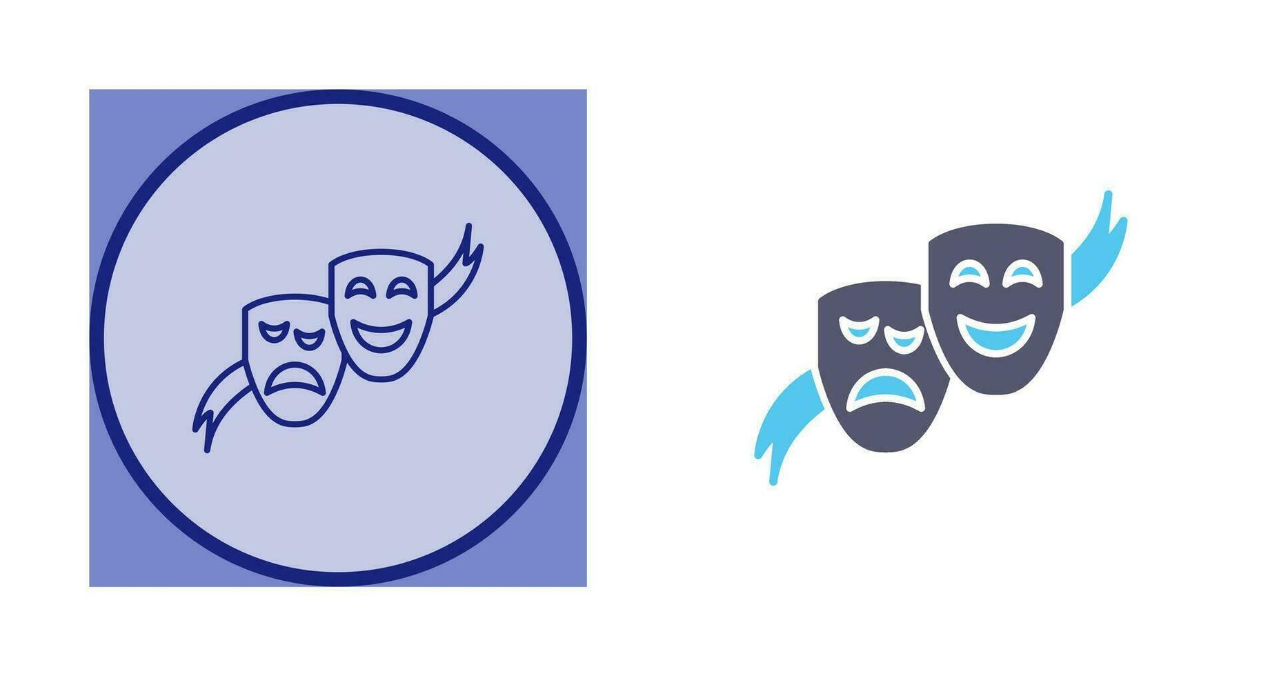 icono de vector de máscaras de teatro