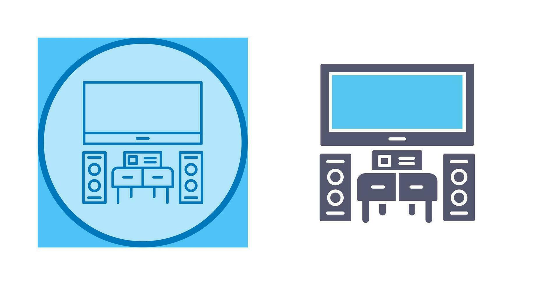 icono de vector de cine en casa