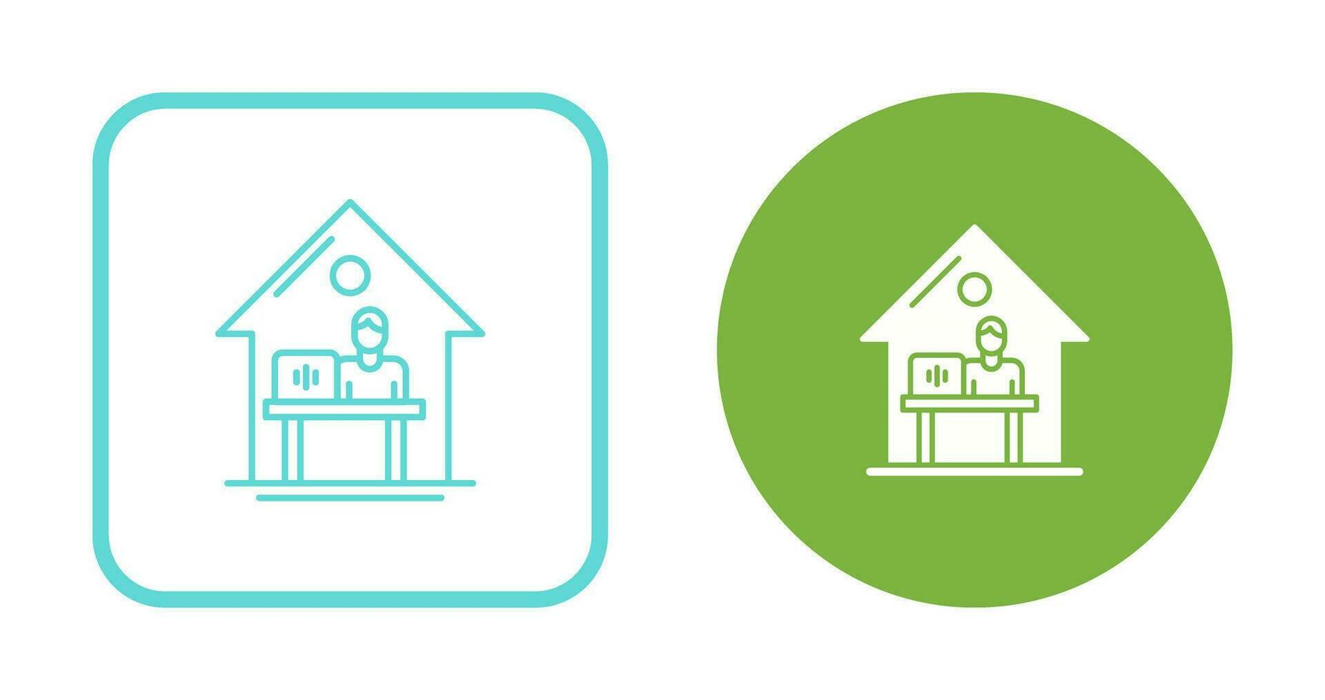 Work At Home Vector Icon