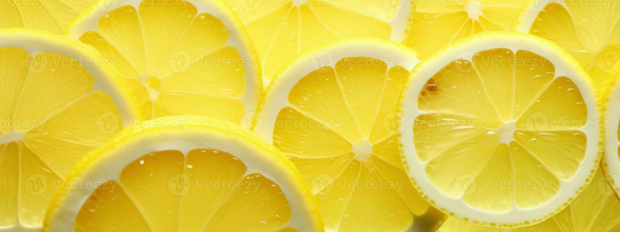 Macro shot of lemon. AI Generative photo