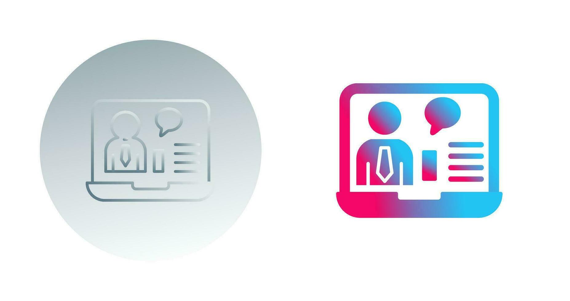 Online Job Interview Vector Icon
