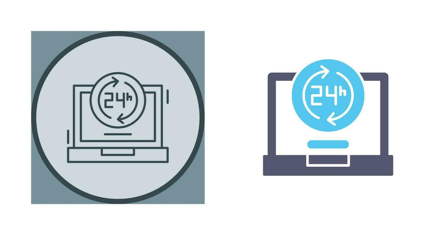 24 Hours Vector Icon