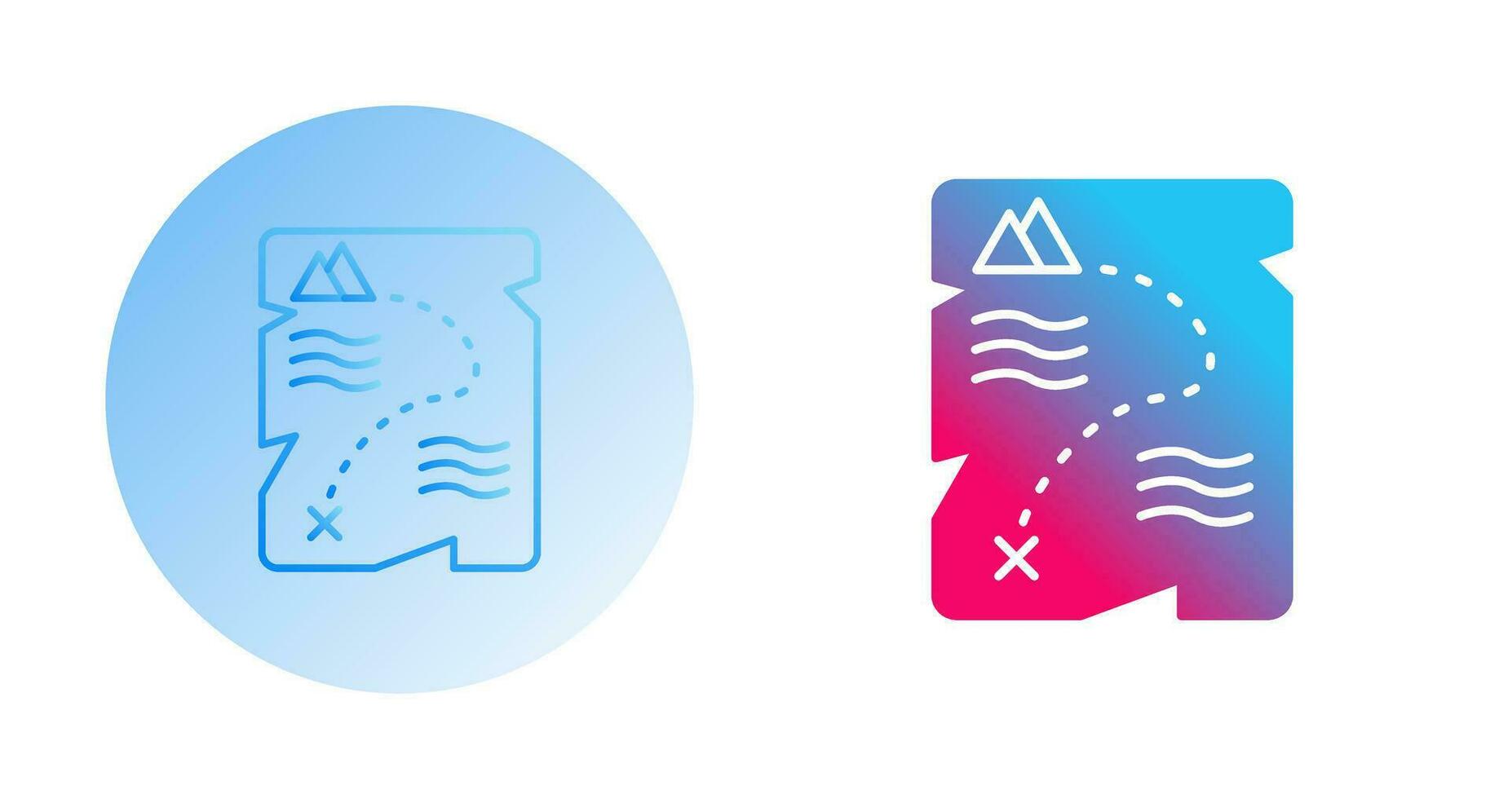 Treasure Map Vector Icon