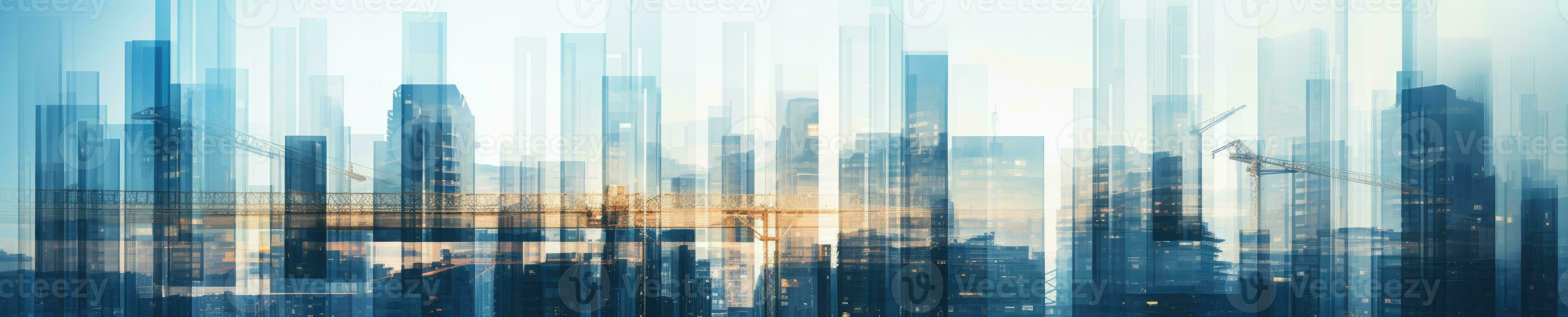 Blurred cityscape. AI Generative photo