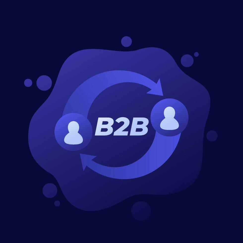 B2B, Business to business, vector design