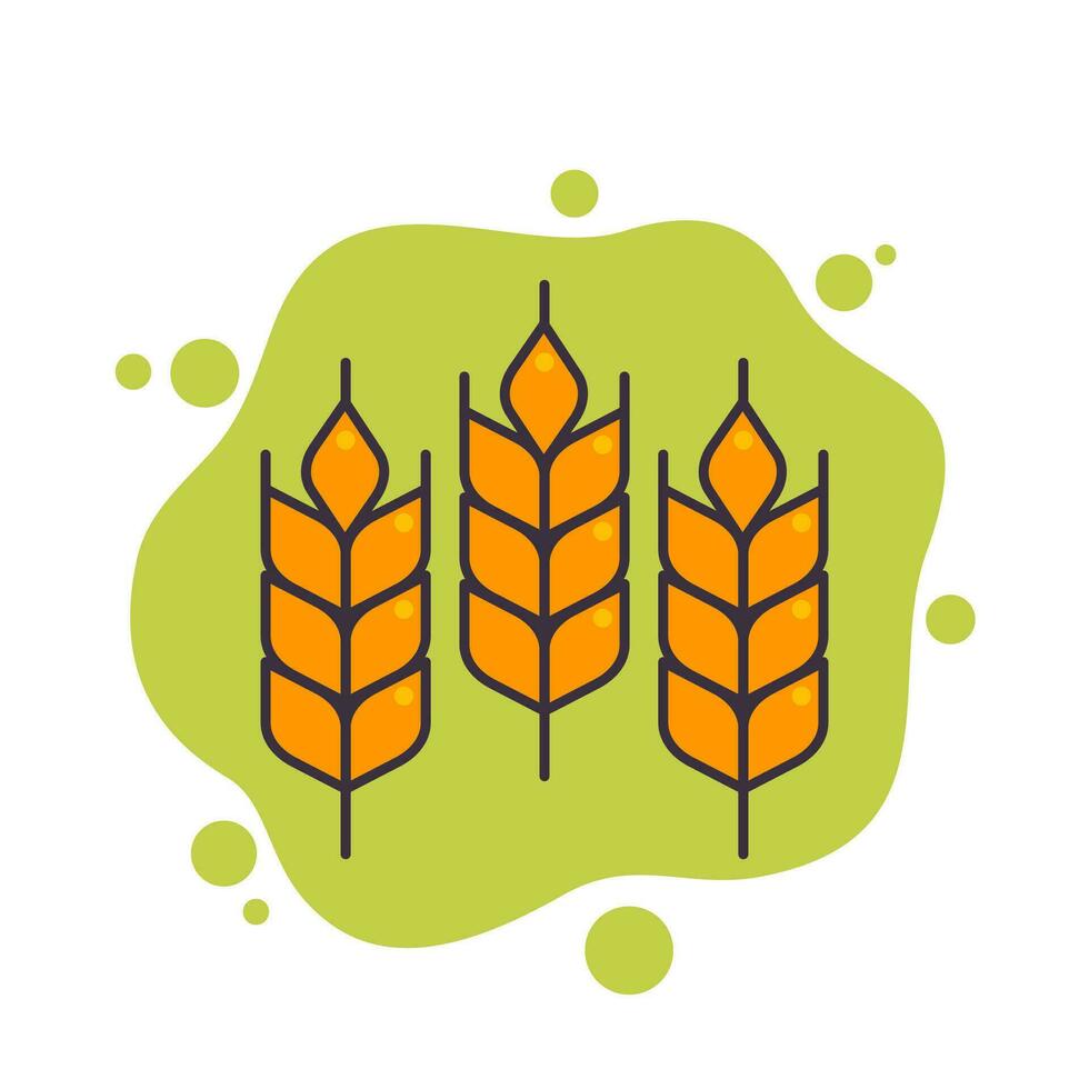 wheat vector icon, farming and agriculture