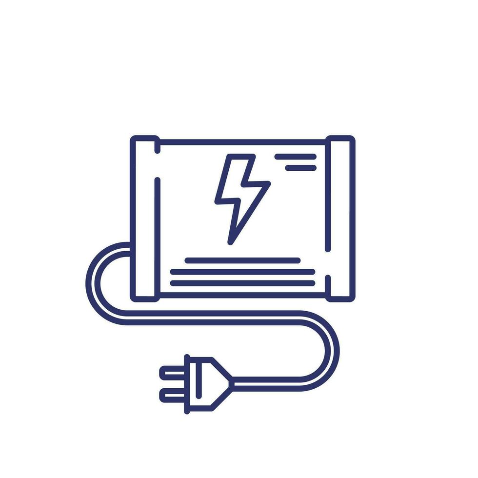 UPS line icon, uninterruptible power supply, backup power source vector