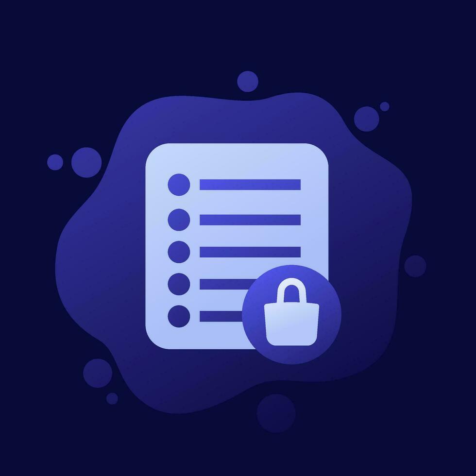 shopping list icon, vector design