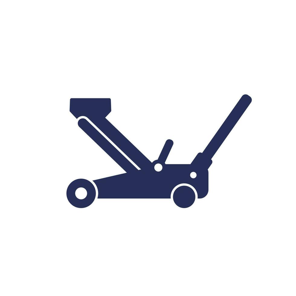 hydraulic car jack icon on white vector