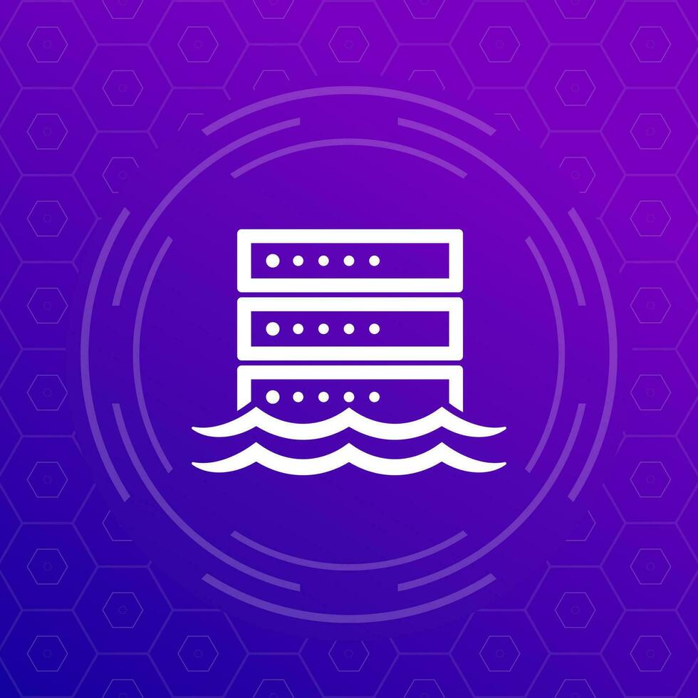 Data lake icon for web vector