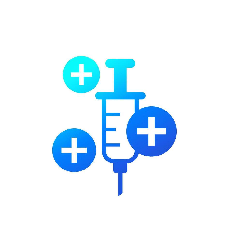 vaccine booster shot icon, vector