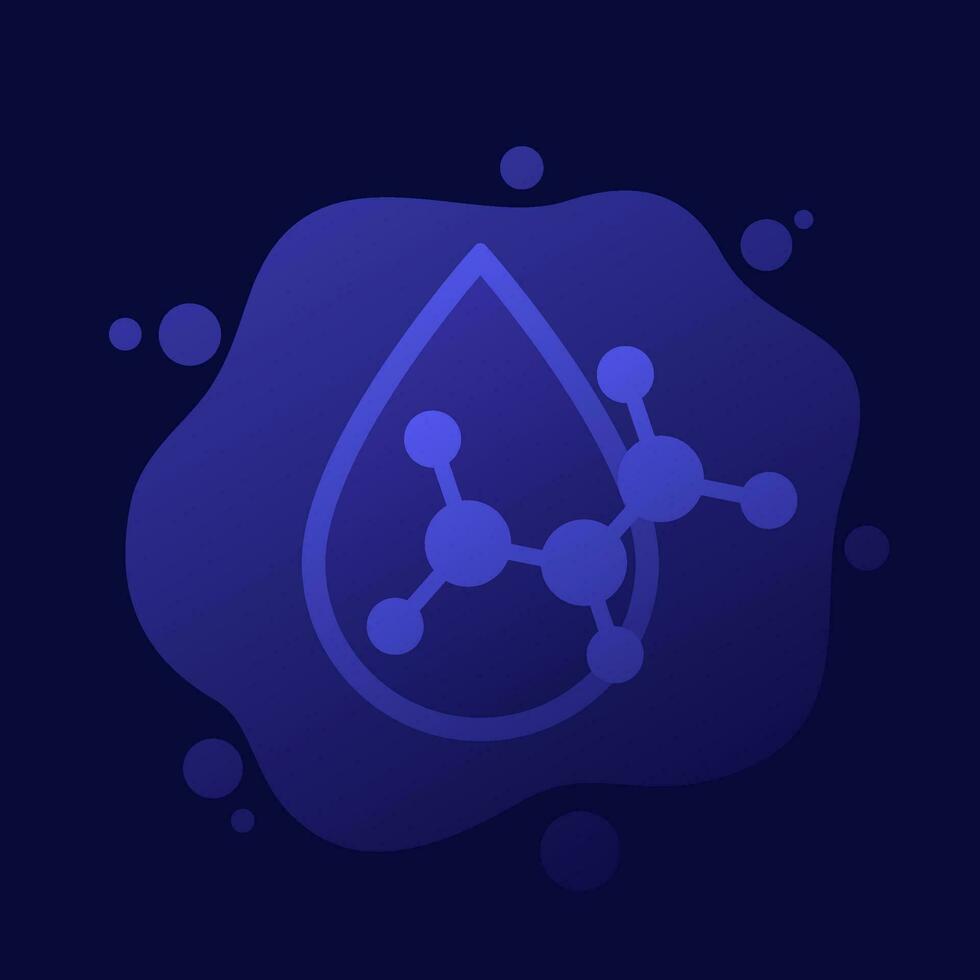 Acid drop icon, vector design