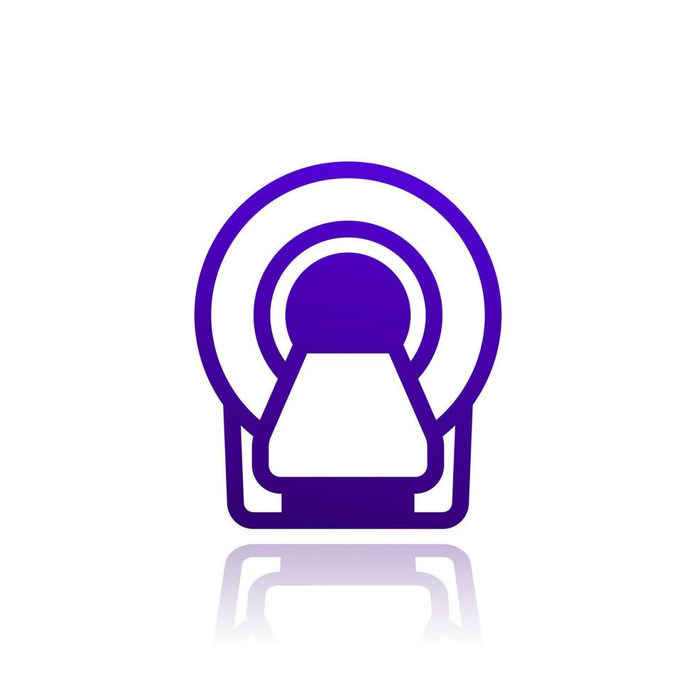 MRI scanner vector icon on white