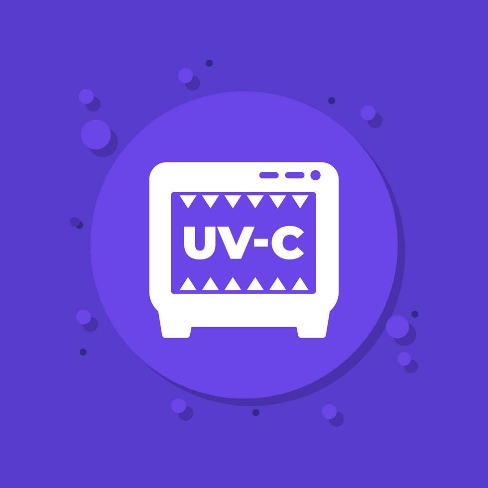 UV-C disinfector icon for web, vector