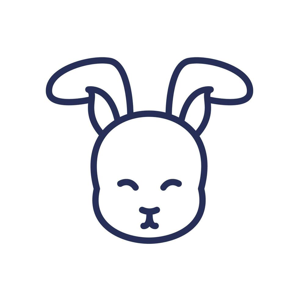Bunny, rabbit line icon, vector