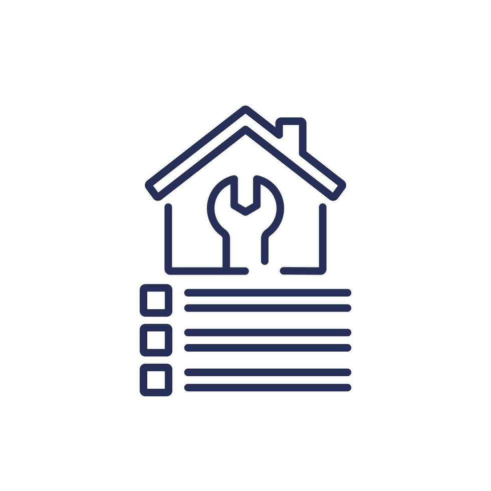house maintenance and service line icon vector