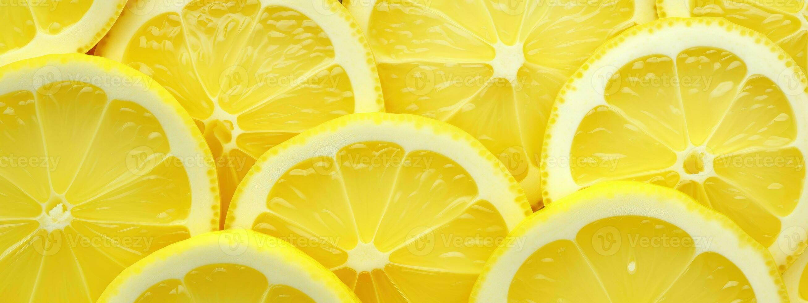 Macro shot of lemon. AI Generative photo