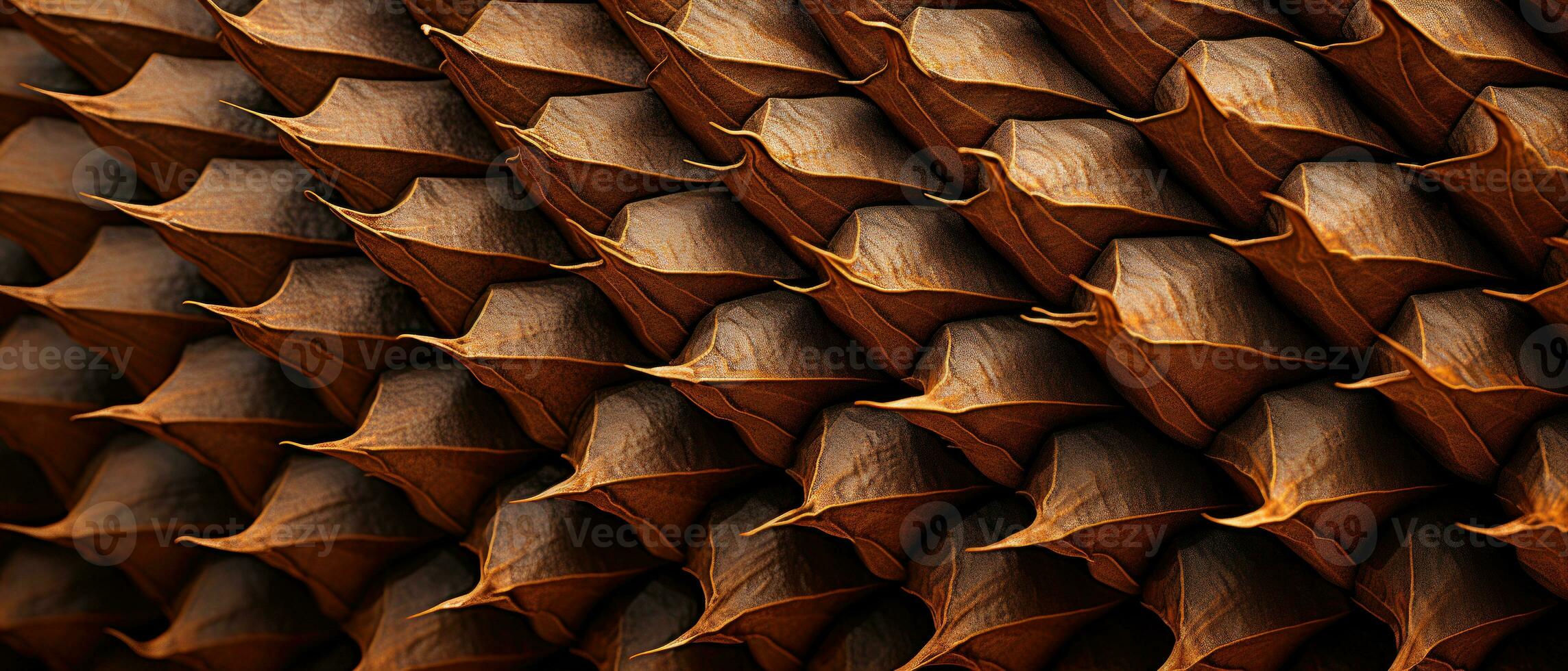 Detailed macro shot of a pineapple. AI Generative photo