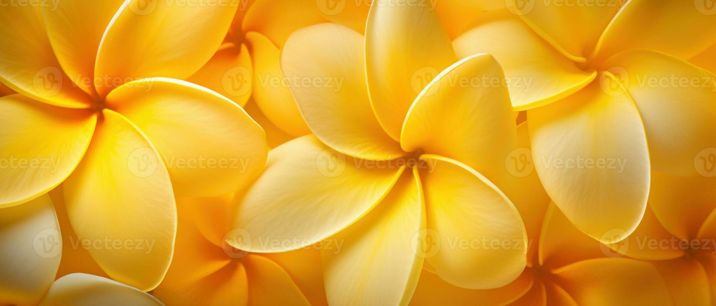 Macro capture of a Plumeria flower. AI Generative photo